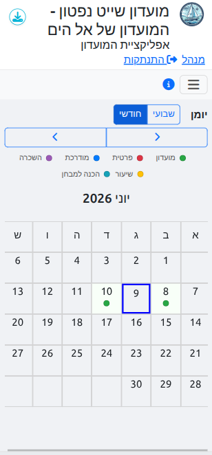 יומן הפלגות חודשי — מבט על כולל
